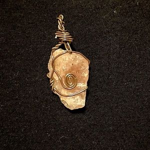 Raw Rose Quartz Pendant
